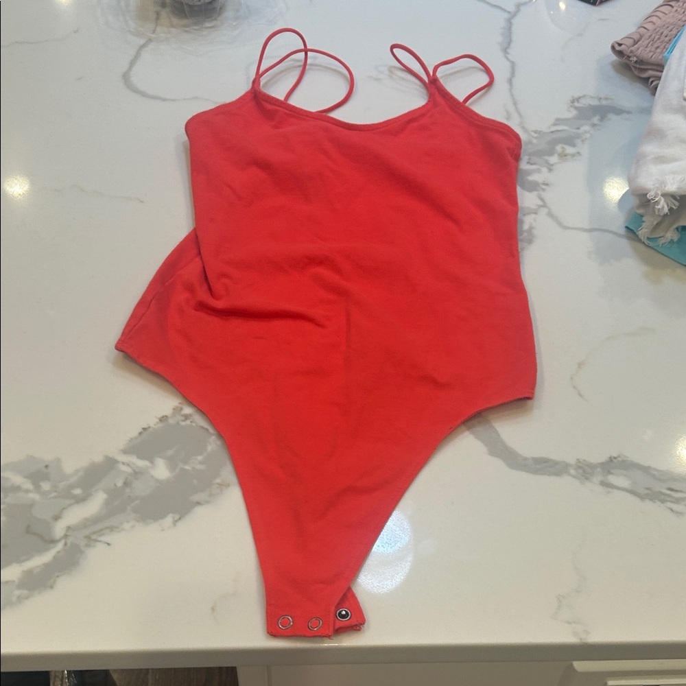 American Eagle Outfitters Vibrant Red Kids Bodysuit